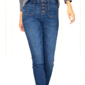 Judy Blue Cargo Patch Pocket Skinny Jeans 14W